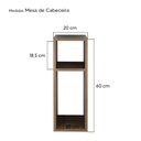 Ver imagem 3 de Kit 2 Mesa de Cabeceira Nogal Cama Solteiro Quarto Sala 20cm