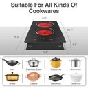 Ver imagem 6 de Vbgk Cooktop Elétrico Embutido 12" 2100w com 2 Queimadores (preto)