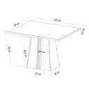 Ver imagem 4 de Mesa de Jantar 4 Lugares Lumina Mel/Blonde/Marfim - Viero Móveis