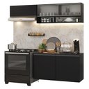 Ver imagem 2 de Armário de Cozinha Compacta 200 Cm Suspenso Preto Nice Madesa 07