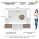 Ver imagem 3 de Estante com Suporte Tv 65" Prateleiras C/ Espelho Oslo Multimóveis V3385
