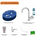 Ver imagem 3 de Kit Cuba Ov43 com Torneira C50 e Válvula 1 Polegada Abs e Sifão Pvc e Flexível Compace