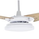 Ver imagem 4 de Ventilador Teto Led Borda Infinita 6000k Nunes Branco 3 Pás Freíjo 110 V Ventex Nunes Madeira