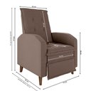 Ver imagem 6 de Poltrona Papai Reclinável Sala Mx 65 Yaris Veludo Capuccino Matrix Original