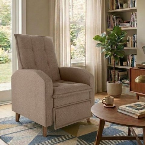 Poltrona Papai Reclinável Sala Mx 65 Yaris Veludo Capuccino Matrix Original