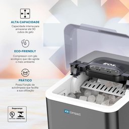 Máquina de Gelo 12Kg EOS Ice Compact EMG04T Cinza 220V - 3