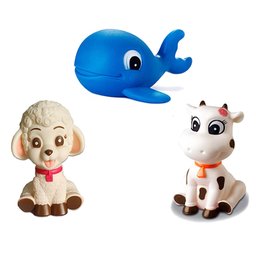 Kit com 10 Brinquedos De Vinil Para Bebê A Partir De 3 Meses -a - 4