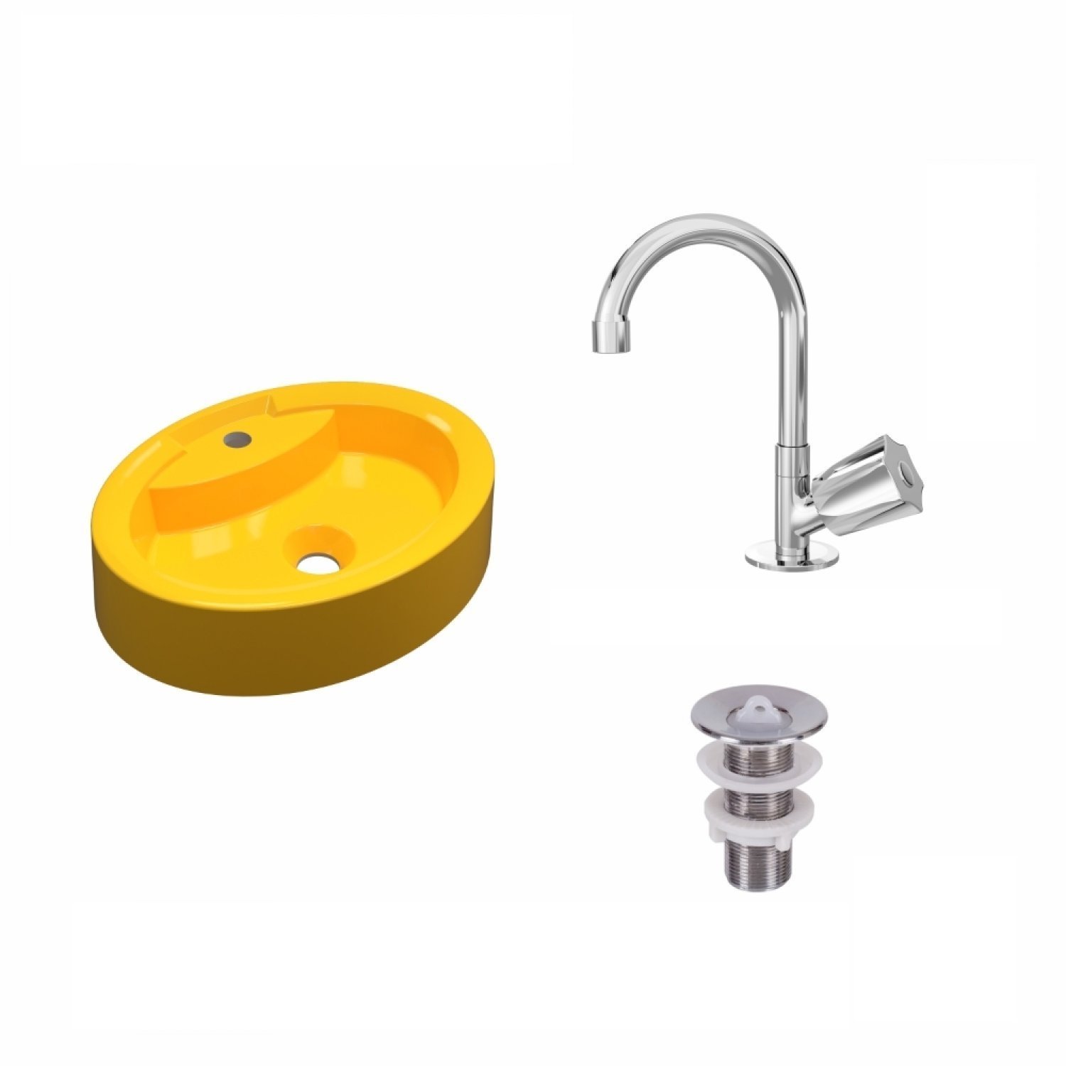 Kit Cuba Ov43 com Torneira C50 e Válvula 1 Polegada Abs Compace - 2