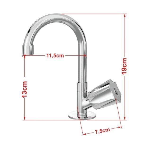 Kit Cuba OV43 com Torneira C50 e Válvula 1 Polegada ABS Compace - 7