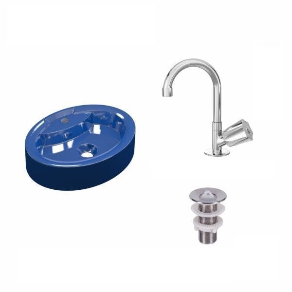 Kit Cuba OV43 com Torneira C50 e Válvula 1 Polegada ABS Compace - 2