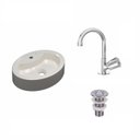 Ver imagem 2 de Kit Cuba Ov43 com Torneira C50 e Válvula 1 Polegada Abs Compace