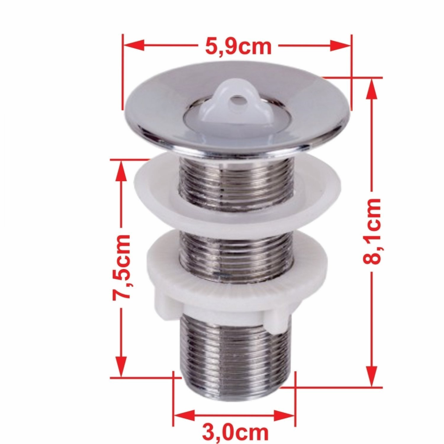Kit Cuba Ov43 com Torneira C50 e Válvula 1 Polegada Abs Compace - 8