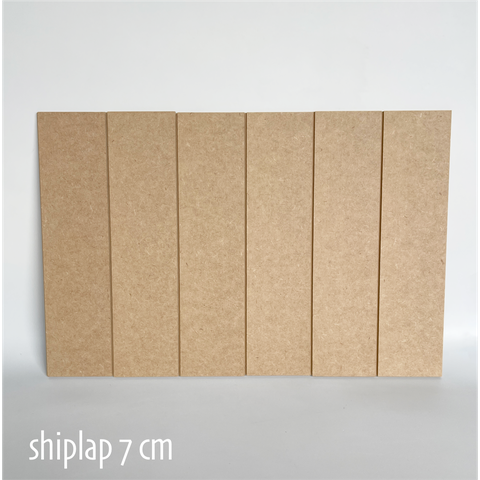 Shiplap Mdf Cru 7cm (12 Ripas 1,36m) com Espaçador