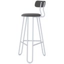 Ver imagem 6 de Kit 06 Banqueta Alta Bar Cozinha Sala de Jantar Áris C01 Branco Linho Fendi Cinza - Lyam Decor