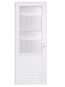 Ver imagem 2 de Porta de Giro Alumínio Branco Social c/Grade Veneziana 3V Maxx - 210x90 - Esquerda
