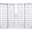 Ver imagem 1 de Janela de Aluminio Veneziana 6 Folhas sem Grade Linha Premium:1,00 X 1,50/branco