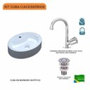 Ver imagem 3 de Kit Cuba Ov43 com Torneira C50 e Válvula 1 Polegada Abs Compace