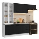 Ver imagem 2 de Armário de Cozinha Completa 270cm Branco/preto Agata Madesa