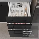 Ver mais imagens de Armário de Cozinha Completa 270cm Branco/preto Agata Madesa