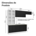 Ver imagem 3 de Armário de Cozinha Completa 270cm Branco/preto Agata Madesa