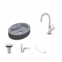 Ver imagem 2 de Kit Cuba Ov43 com Torneira 1198 Metal e Válvula 1 Polegada e Sifão Pvc e Flexível Compace