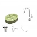 Ver imagem 2 de Kit Cuba Ov43 com Torneira 1198 Metal e Válvula 1 Polegada e Sifão Pvc e Flexível Compace