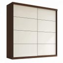 Ver imagem 3 de Guarda Roupa Prime MDF 219cm 2 Portas de Correr Nogal/Areia 1319
