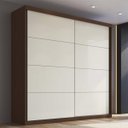 Ver imagem 2 de Guarda Roupa Prime MDF 219cm 2 Portas de Correr Nogal/Areia 1319