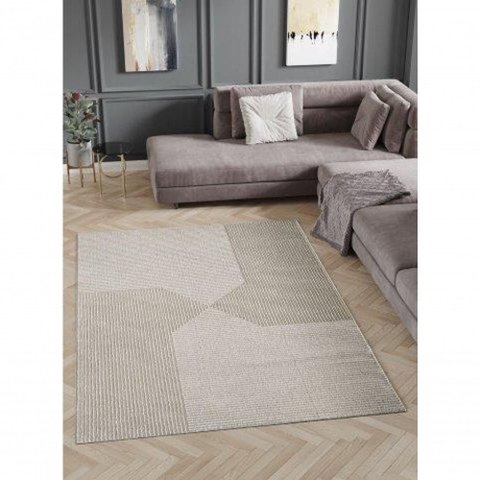 Tapete Turco Estonado Dixon 04 - 100 x 140 cm - Bege