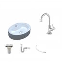 Ver imagem 2 de Kit Cuba Ov43 com Torneira 1198 Metal e Válvula 1 Polegada e Sifão Pvc e Flexível Compace