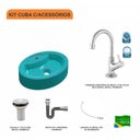 Ver imagem 3 de Kit Cuba Ov43 com Torneira 1198 Metal e Válvula 1 Polegada e Sifão Cromado e Flexível Compace