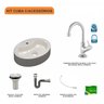 Kit Cuba Ov43 com Torneira 1198 Metal e Válvula 1 Polegada e Sifão Cromado e Flexível Compace - 3