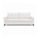Ver imagem 1 de Sofá Sala de Estar Marselha 230cm 3 Lugares Pés em Metal Bouclê Branco M1 - Monari Design