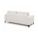 Ver imagem 3 de Sofá Sala de Estar Marselha 230cm 3 Lugares Pés em Metal Bouclê Branco M1 - Monari Design