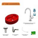 Ver imagem 3 de Kit Cuba Ov43 com Torneira 1198 Metal e Válvula 1 Polegada e Sifão Cromado e Flexível Compace