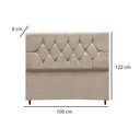 Ver imagem 4 de Cabeceira Estofada Cama Box Solteirão 100 Cm Suede Dubai Bege