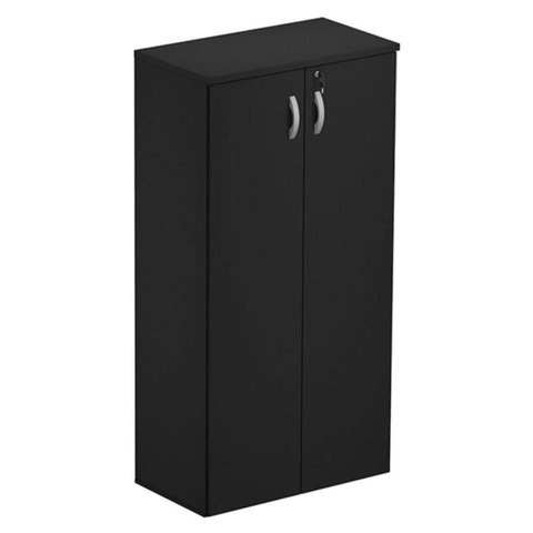 Armário Alto Fechado com 02 Portas - 1,59x0,80x0,42m - Job - Cor Preto - 45107
