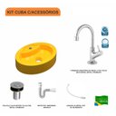 Ver imagem 3 de Kit Cuba Ov43 com Torneira 1198 Metal e Válvula Click 1 Polegada B e Sifão Pvc e Flexível Compace