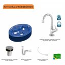 Ver imagem 3 de Kit Cuba Ov43 com Torneira 1198 Metal e Válvula Click 1 Polegada B e Sifão Pvc e Flexível Compace
