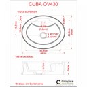 Ver mais imagens de Kit Cuba Ov43 com Torneira 1198 Metal e Válvula Click 1 Polegada B e Sifão Pvc e Flexível Compace
