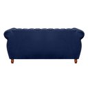 Ver imagem 3 de Sofá Chesterfield Realeza 3 Lugares Decoração Retrô - Suede Azul Marinho