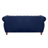 Sofá Chesterfield Realeza 3 Lugares Decoração Retrô - Suede Azul Marinho - 3