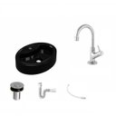 Ver imagem 2 de Kit Cuba Ov43 com Torneira 1198 Metal e Válvula Click 1 Polegada B e Sifão Pvc e Flexível Compace