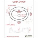 Ver mais imagens de Kit Cuba Ov43 com Torneira 1198 Metal e Válvula Click 1 Polegada B e Sifão Pvc e Flexível Compace