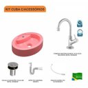 Ver imagem 3 de Kit Cuba Ov43 com Torneira 1198 Metal e Válvula Click 1 Polegada B e Sifão Pvc e Flexível Compace