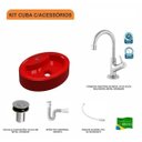 Ver imagem 3 de Kit Cuba Ov43 com Torneira 1198 Metal e Válvula Click 1 Polegada B e Sifão Pvc e Flexível Compace