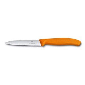 Faca Victorinox Swiss Classic - Lâmina Serrilhada - 10 Cm - Laranja - 6.7736.l9