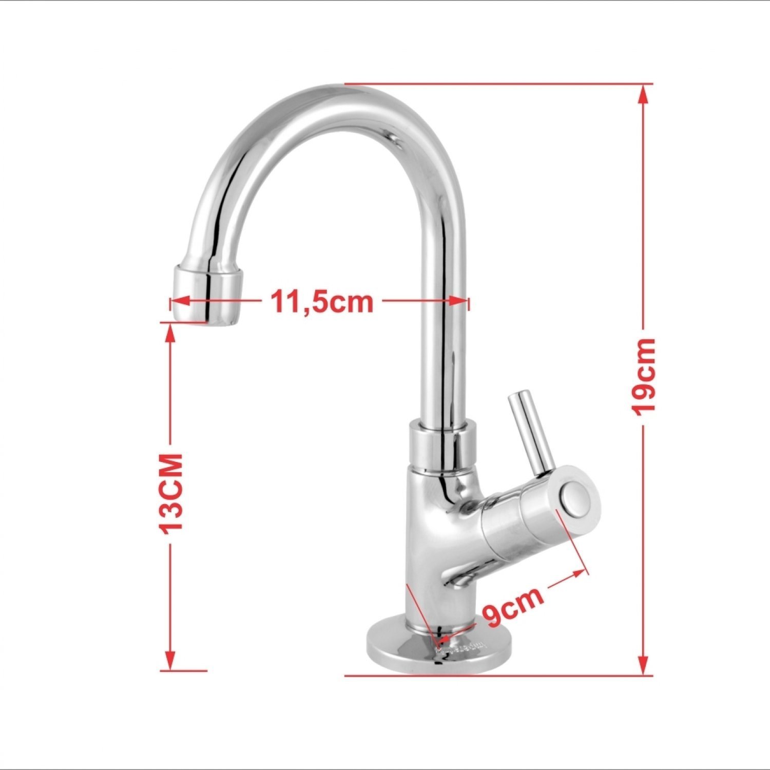 Kit Cuba Ov43 com Torneira 1198 Metal e Válvula Click 1 Polegada B e Sifão Cromado e Flexível Compac - 9