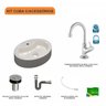 Kit Cuba Ov43 com Torneira 1198 Metal e Válvula Click 1 Polegada B e Sifão Cromado e Flexível Compac - 3