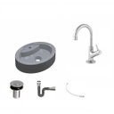 Ver imagem 2 de Kit Cuba Ov43 com Torneira 1198 Metal e Válvula Click 1 Polegada B e Sifão Cromado e Flexível Compac